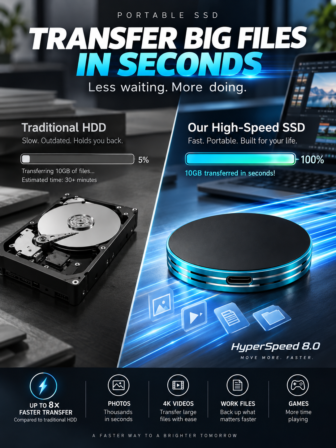 📲 C Magnetic Anti-Lost Portable SSD External Solid State Drive