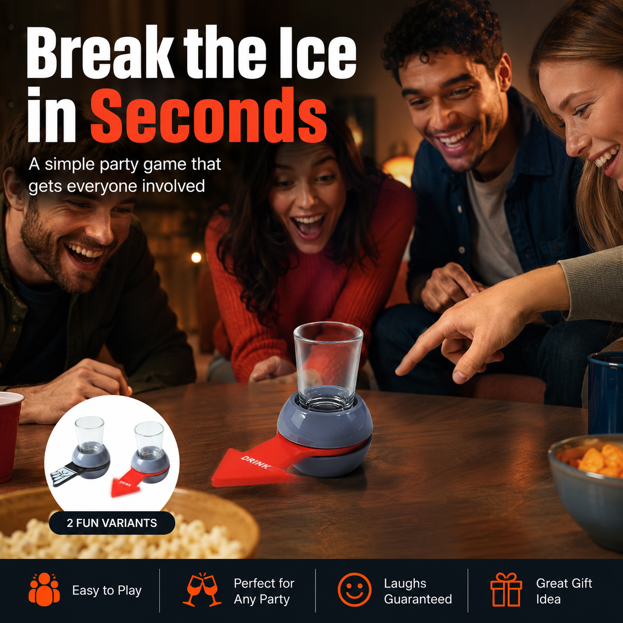 🔥Last Day 49% OFF✨Spin The Shot – Fun Party Drinking Game