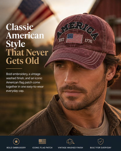 🔥Hot Sale 50% OFF🔥Vintage American-Style Commemorative Cap