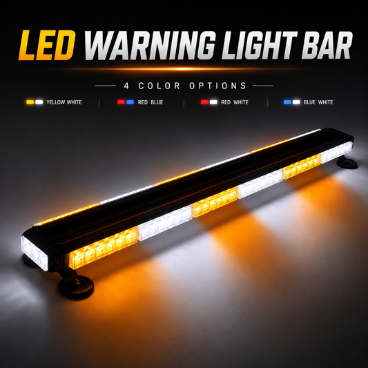 78-LED Multi-Color Vehicle Warning Light Bar| 21.65-Inch Four-Sided Flashing Safety Light with 14 Modes