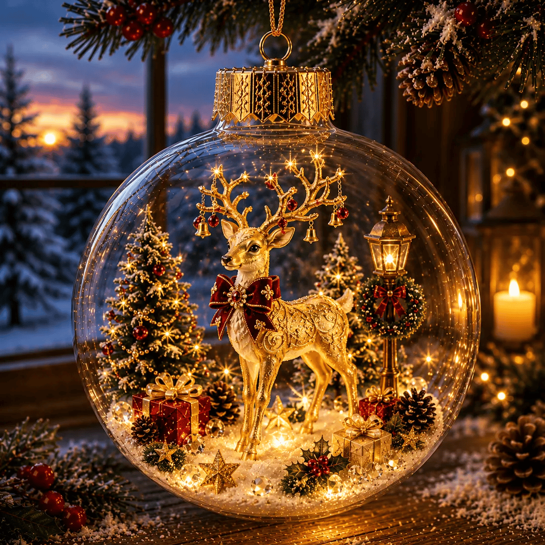 🔥Limited time 50% OFF -✨🎄 Glowing Christmas Story Ornament – Light-Up Mini Holiday Scene(📦Buy 3 Free Shipping)