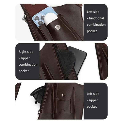🔥Last Day 49% OFF 🎁 Premium Leather Adjustable Underarm Shoulder Bag for Men