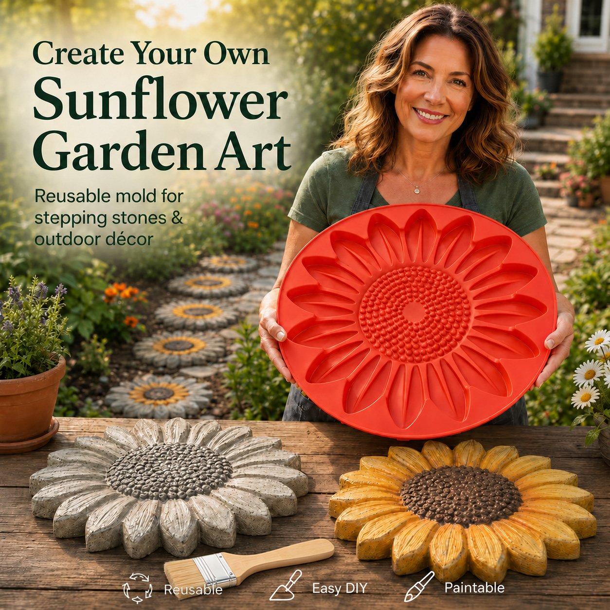 💥 LAST DAY 49% OFF - 🌻 Reusable Garden Art Mold – Make Your Garden Truly One of a Kind