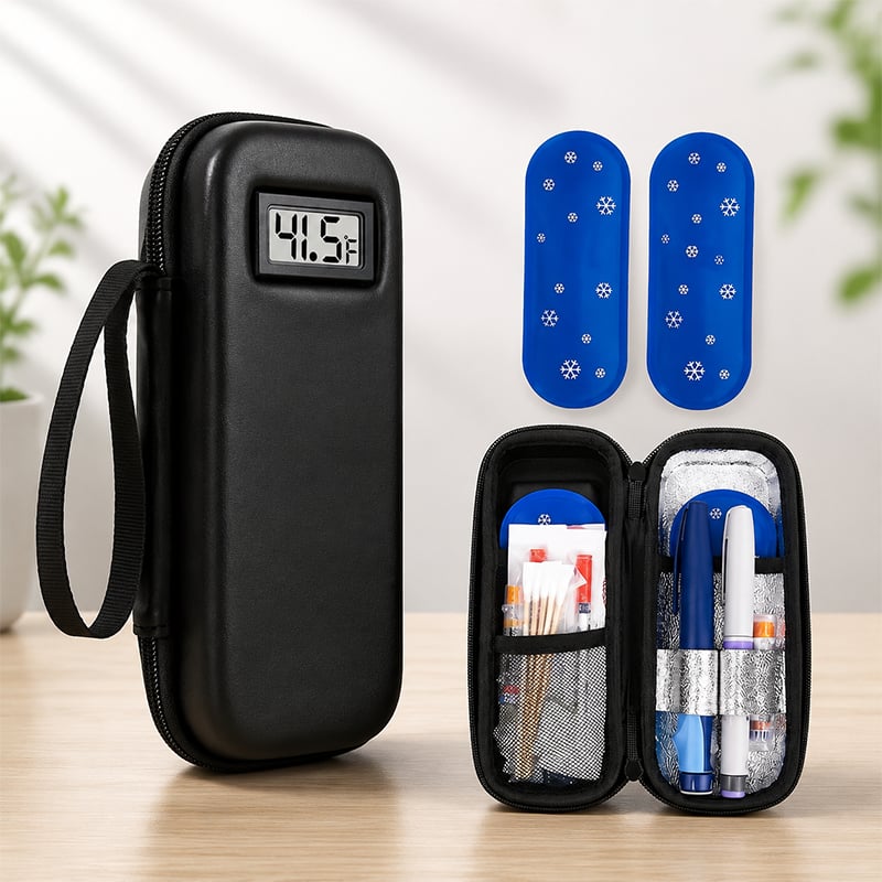 🔥 LAST DAY 48% OFF 🔥Insulin Cooler Travel Case with Temperature Display