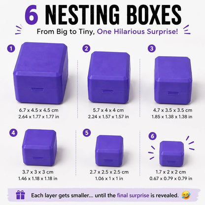 🎁 Multi-Layer Nesting Surprise Gift Box – 6 Layers Of Pure Prank Fun 😂🖕