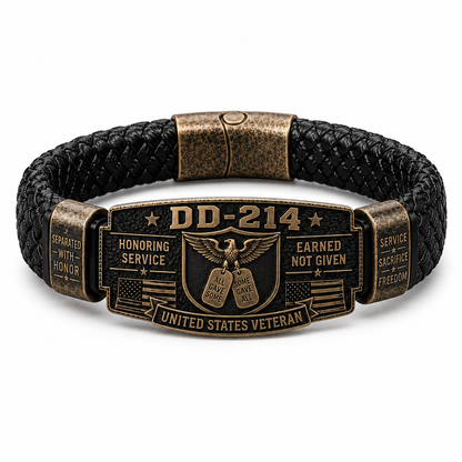 DD-214 Veteran Honor Bracelet 🎖️ Service Earned. Honor Worn.