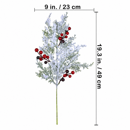 🎄Christmas Sale🎄Snowy Cedar & Red Berry Christmas Picks
