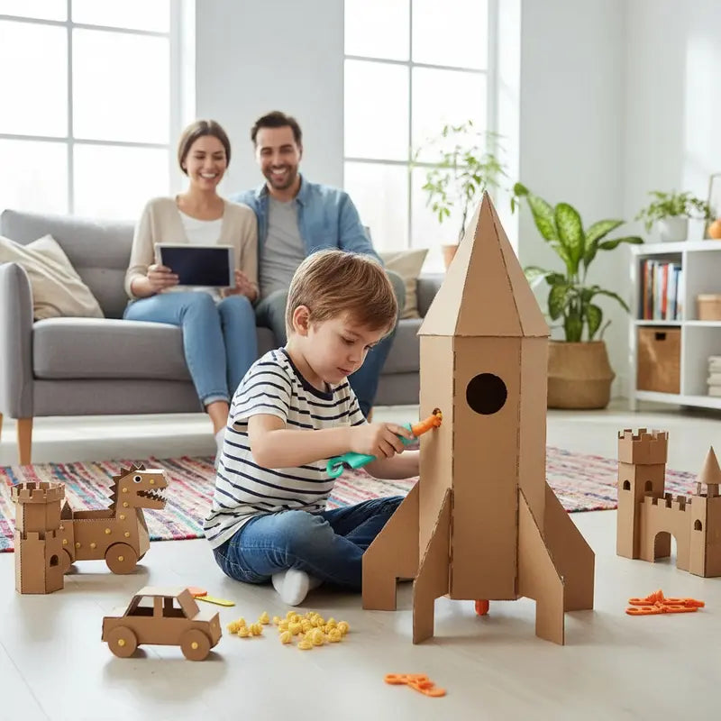 Kids Cardboard DIY Building Kit - Safe Rebuildables