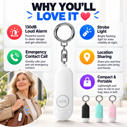 🚨Smart Personal Safety Alarm with Emergency Call & Location Sharing