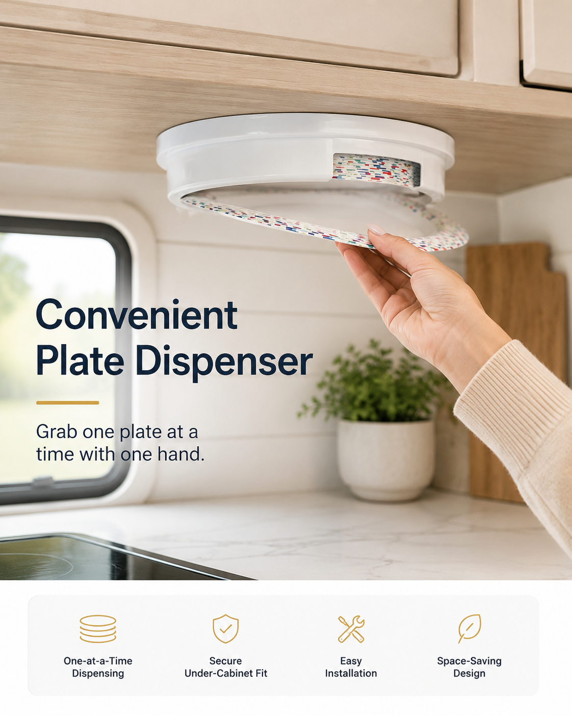 💥New Arrivals Sale 49% OFF💥Under Cabinet Paper Plate Dispenser