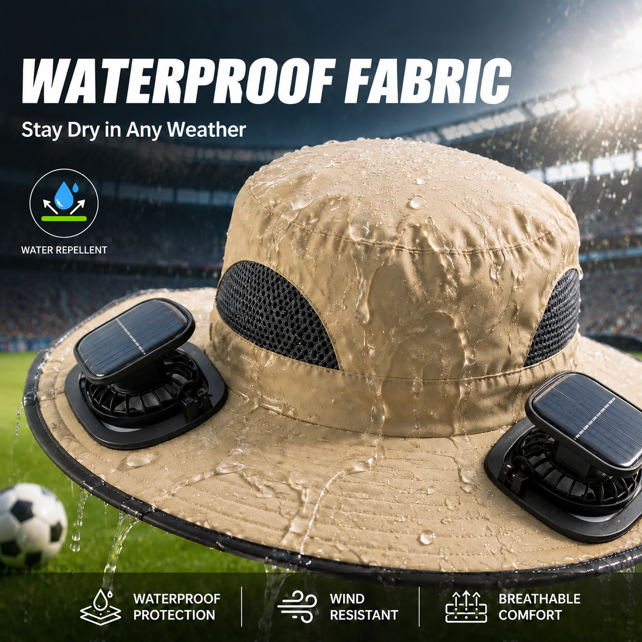 🔥New Solar-Powered Outdoor Cooling Fan Hat