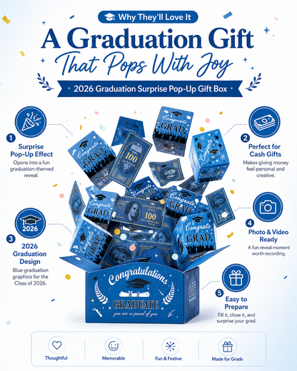 🎁2026 Graduation Surprise Pop-Up Gift Box