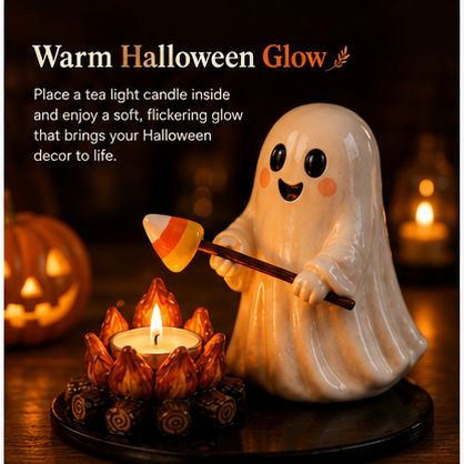 🔥LAST DAY 50% OFF👻 Ghost Roasting Marshmallow Tea Light Holder 🔥