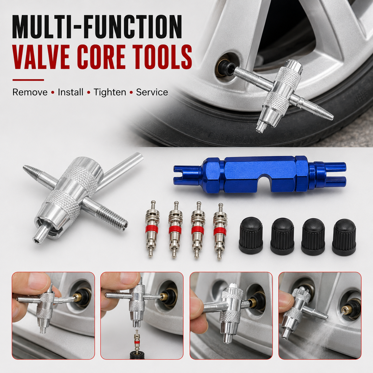 🔥Hot Sale 50% OFF🔥Tire Valve Stem Repair &amp; Replacement Tool Kit