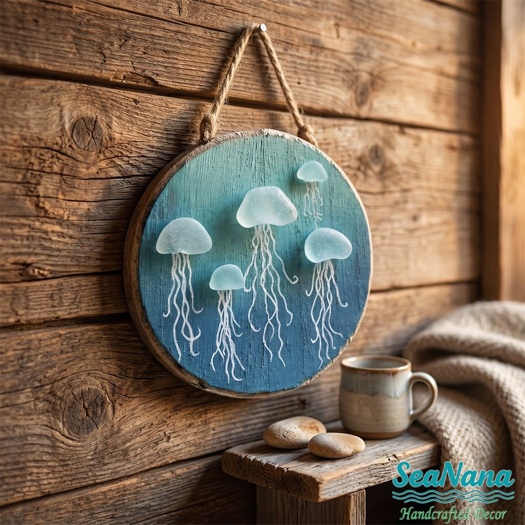 🌊Sea Glass Jellyfish Pendant