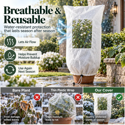 Plant Frost Cover Nonwoven Reusable Warm Shrubs Blanket - Product image 5