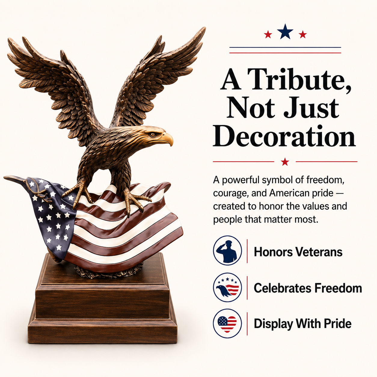 🔥49% OFF🦅Handcrafted Premium Patriotic Eagle Statue