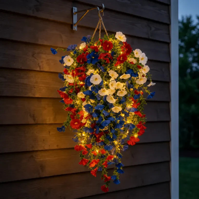 ✨ Celebrate America’s 250th Anniversary with Patriotic Hanging Flower Baskets