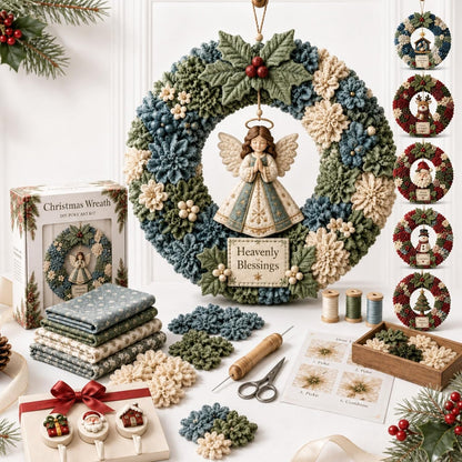 🔥Christmas Sale 49% OFF🎄3D Fabric Poke Wreath DIY Kit