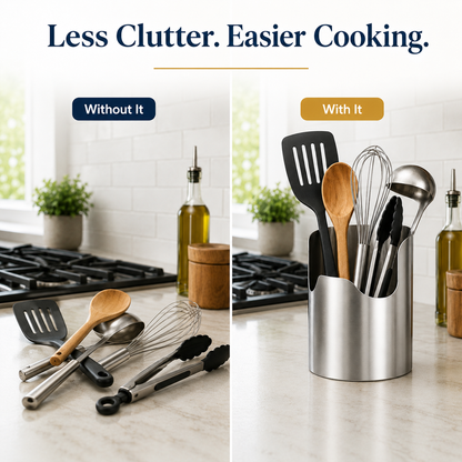 🔥Hot Sale 49% OFF🔥Thickened Stainless Steel Utensil Organizer
