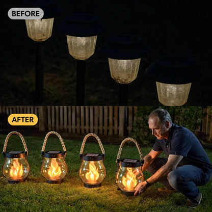🔥  Solar Garden Lanterns – No Wiring, Auto-On at Dusk! Last Chance Before They're Gone!
