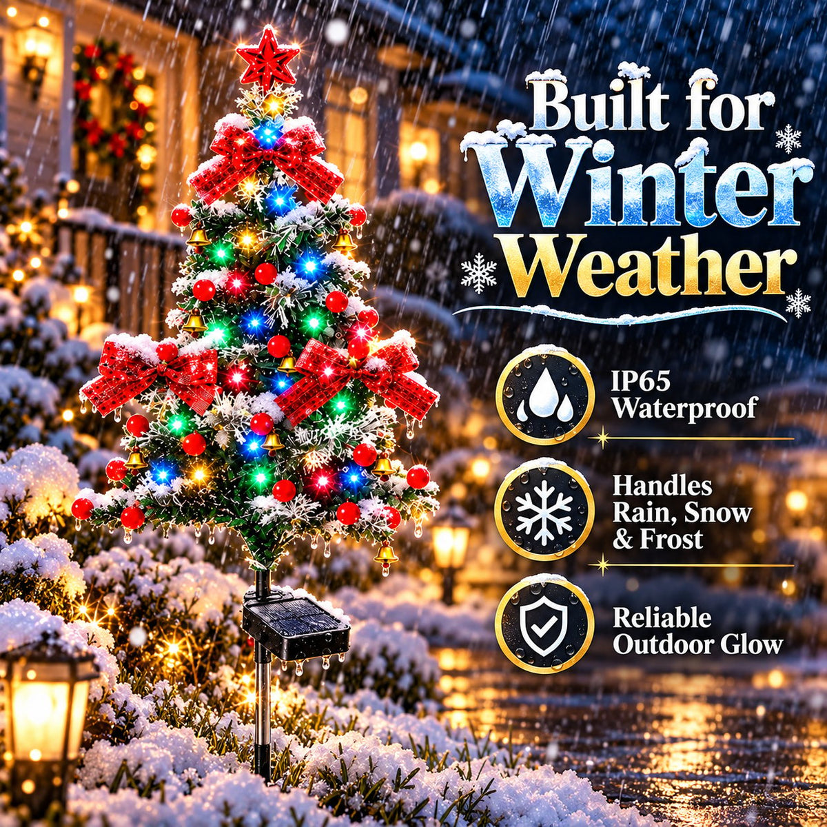 50% OFF 🔥 Solar Cedar Christmas Tree Lights | Festive Outdoor Holiday Decor