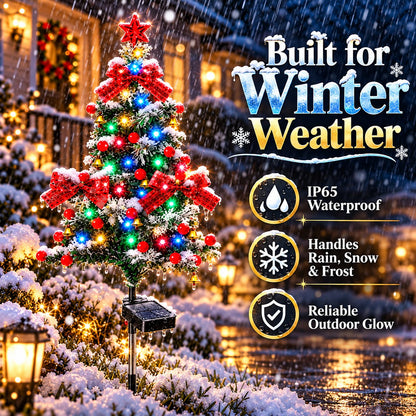 50% OFF 🔥 Solar Cedar Christmas Tree Lights | Festive Outdoor Holiday Decor