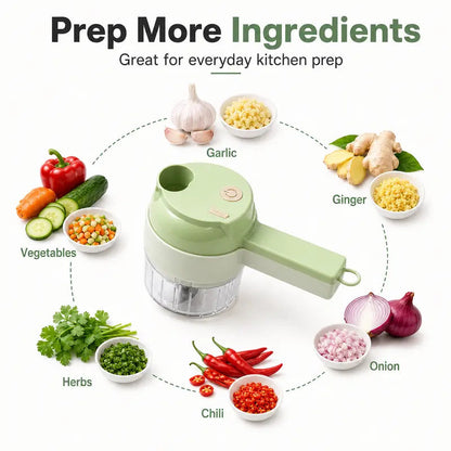 🔥2026 HOT SALE-4-in-1 Handheld Electric Food Chopper & Slicer