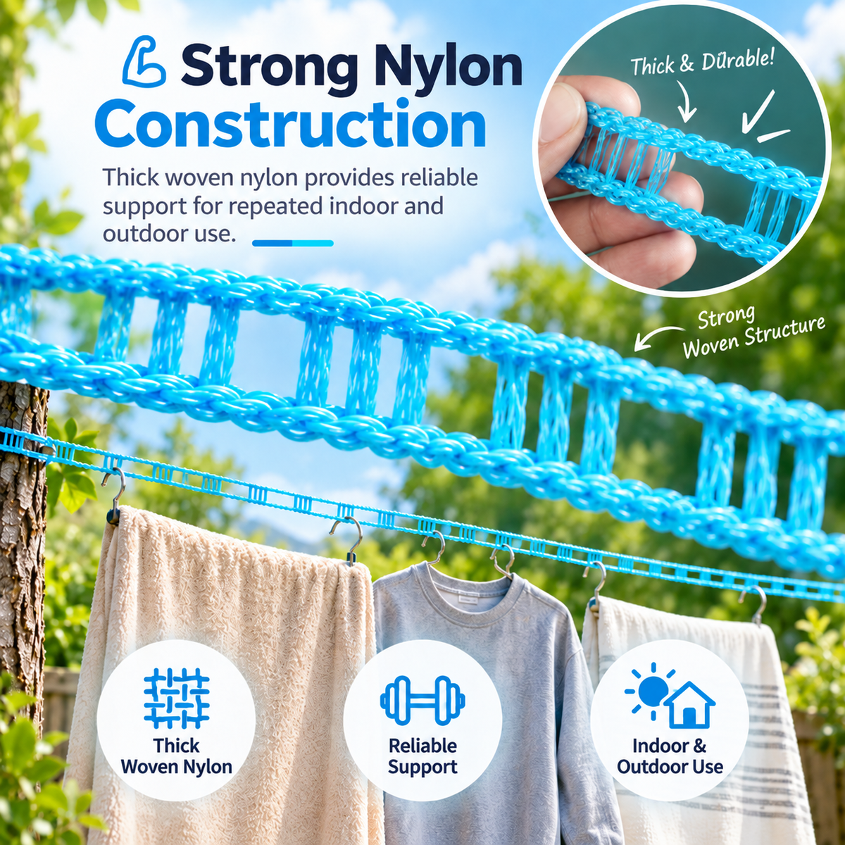 🔥 Limited-time 50% off —Windproof Ladder Clothesline