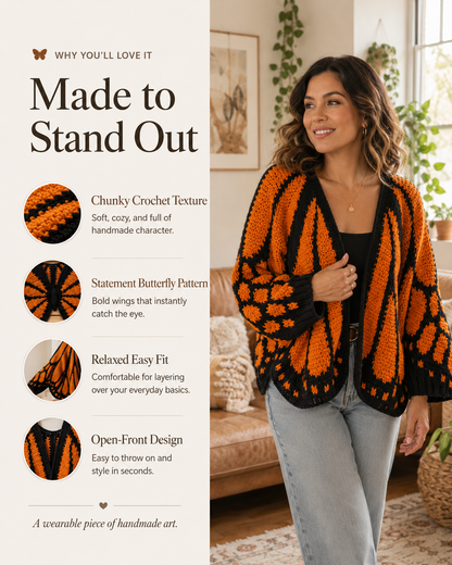 🦋Handmade Butterfly Cardigan