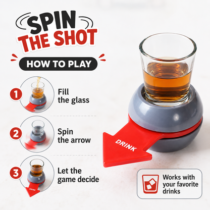 🔥Last Day 49% OFF✨Spin The Shot – Fun Party Drinking Game