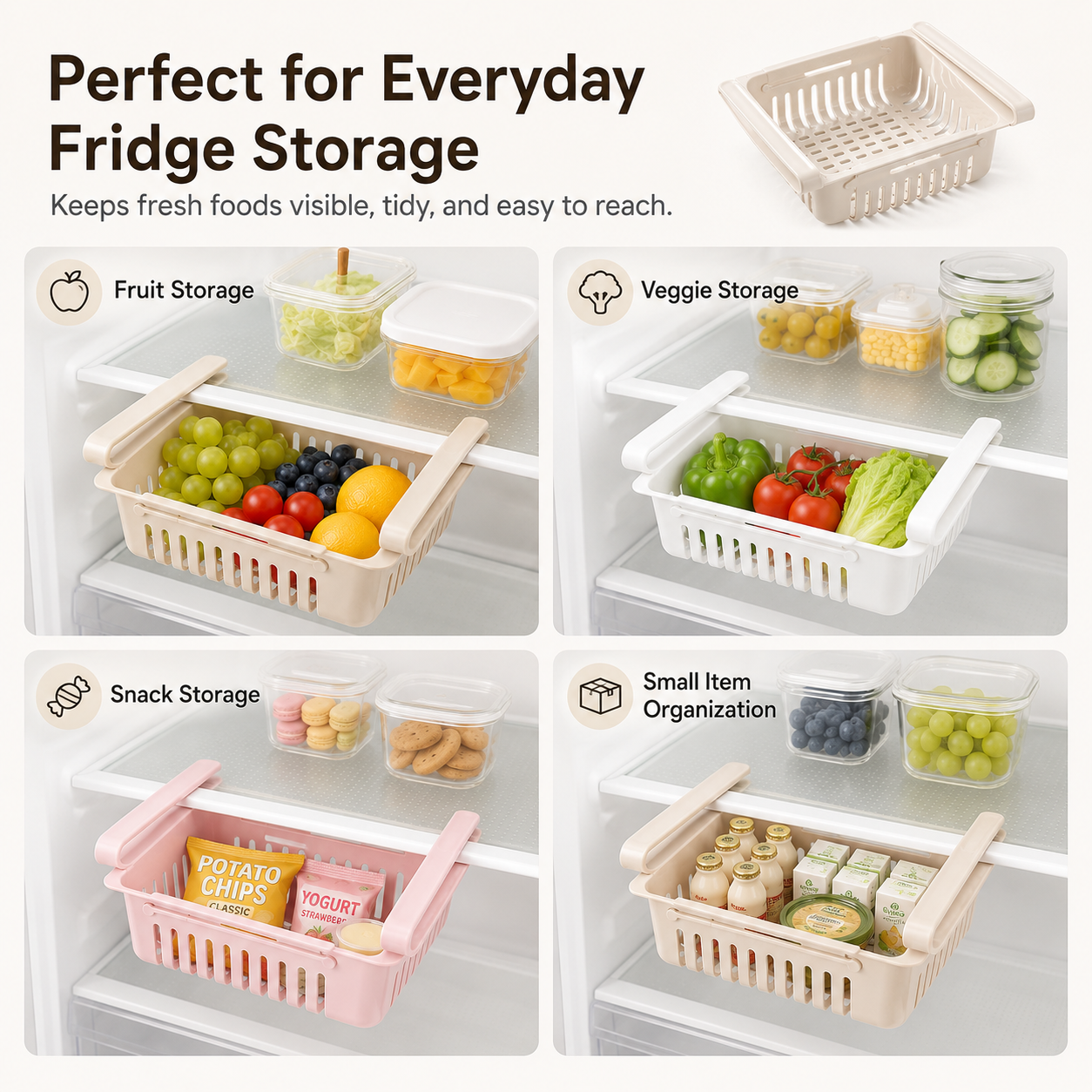 🔥Hot Sale 49% OFF🔥Expandable Refrigerator Storage Container