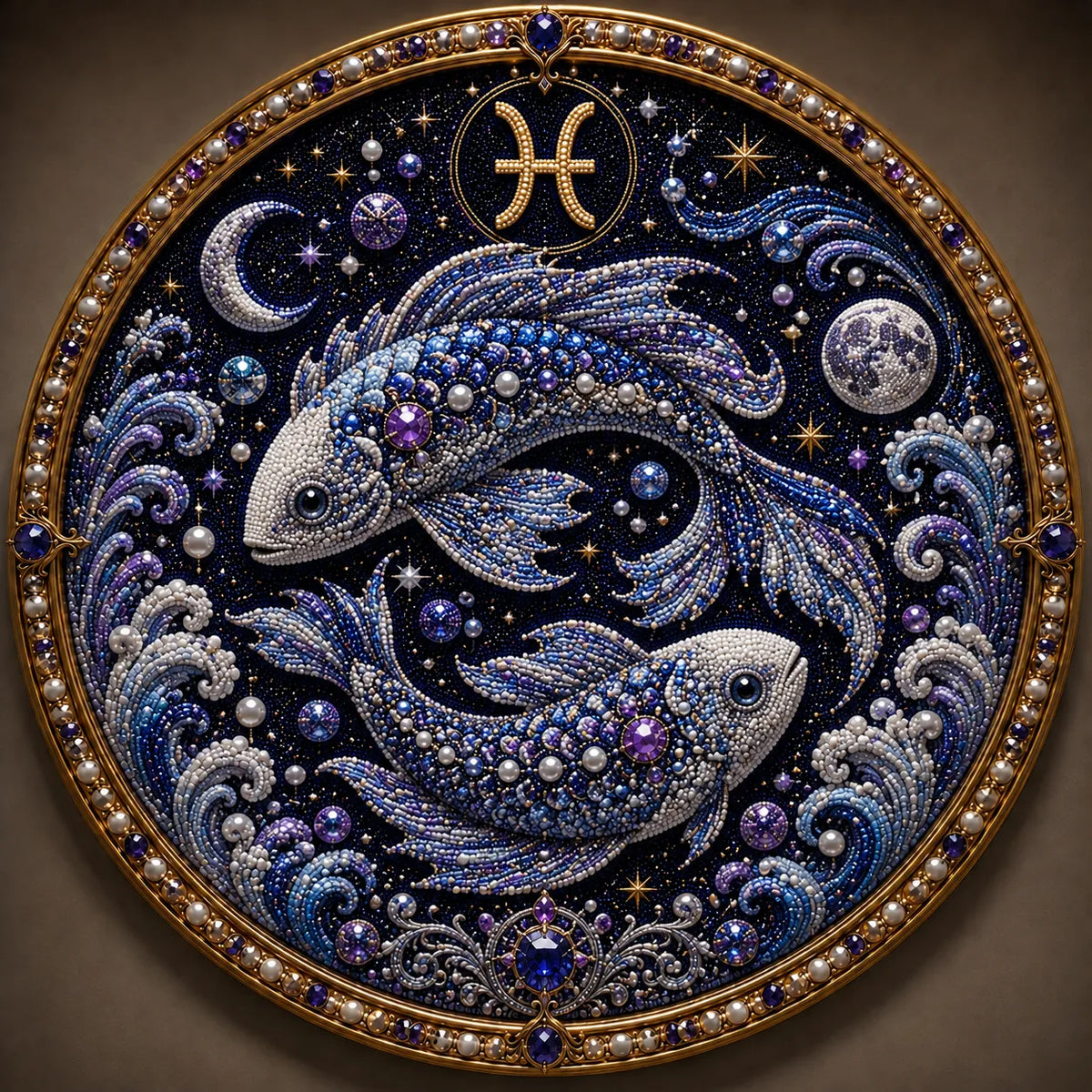 49% OFF – ✨ Premium 3D Pearl 12 Zodiac Signs Art Kit | Luxury Flocked Canvas with Scratch-Resistant Non-Fading Pearl Beads DIY Handmade Astrology Decor ♈🌙💎