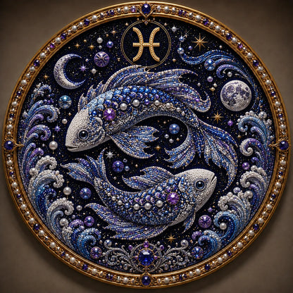 49% OFF – ✨ Premium 3D Pearl 12 Zodiac Signs Art Kit | Luxury Flocked Canvas with Scratch-Resistant Non-Fading Pearl Beads DIY Handmade Astrology Decor ♈🌙💎