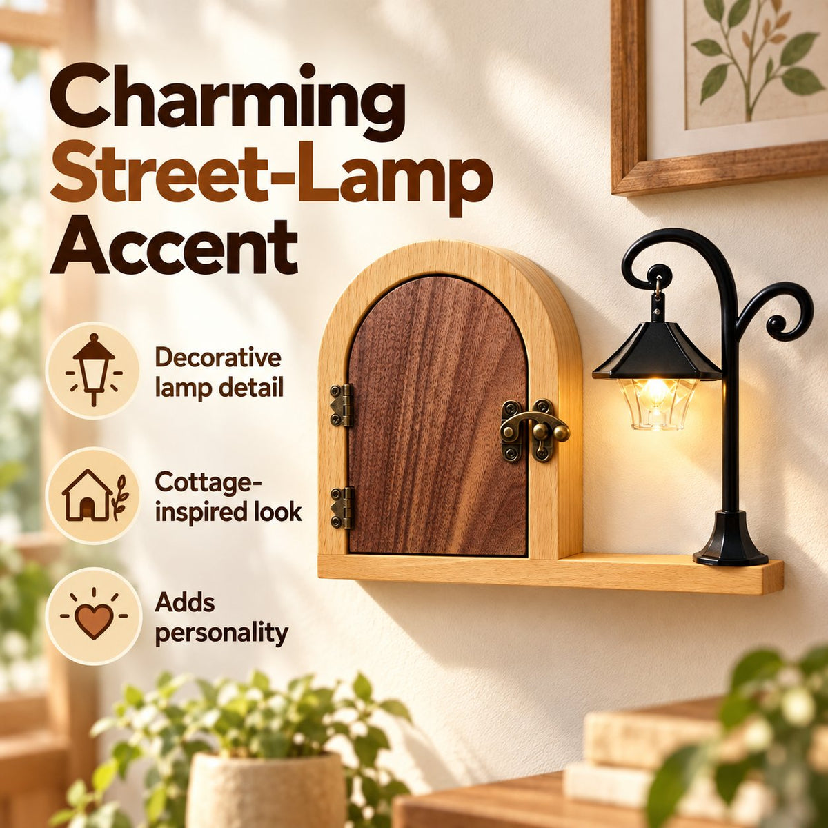 🚪✨ Wooden Fairy Door Outlet Cover — Hide Outlets with Magical Charm!
