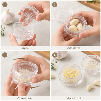 🔥Hot Sale 50% OFF🔥2PCS Clear Manual Garlic Twister and Ginger Mincer Tool