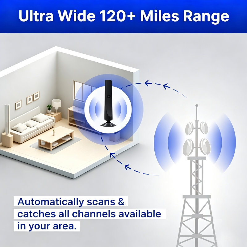 🔥🔥 HD TV Antenna – No Monthly Subscription✅Quick & Easy Setup 📡