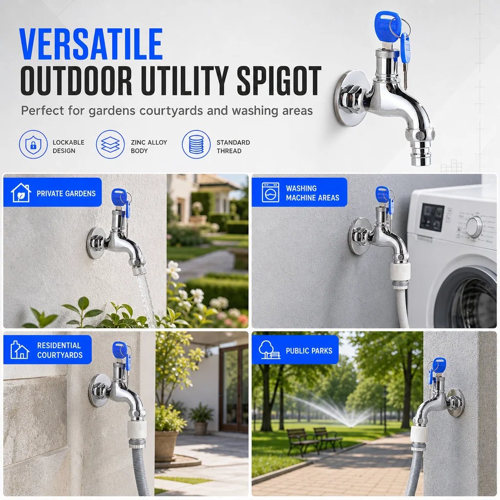 🔐 Lockable Outdoor Water Faucet