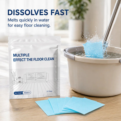 Fast dissolving floor cleaning sheets