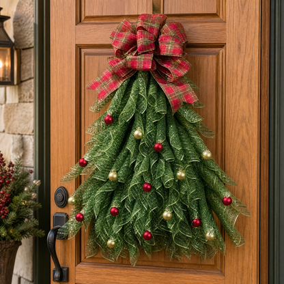 🔥Christmas Sale 50% OFF - 🎄Handmade Christmas Tree Wreath for Front Door