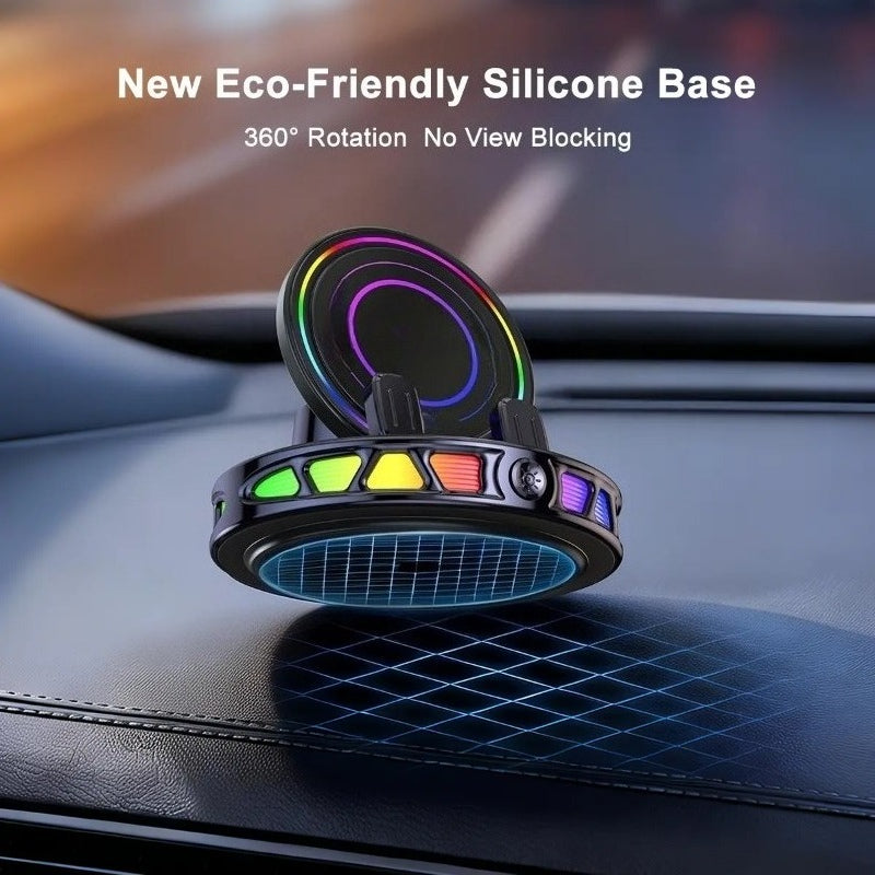RGB Wireless Charging Car Mount