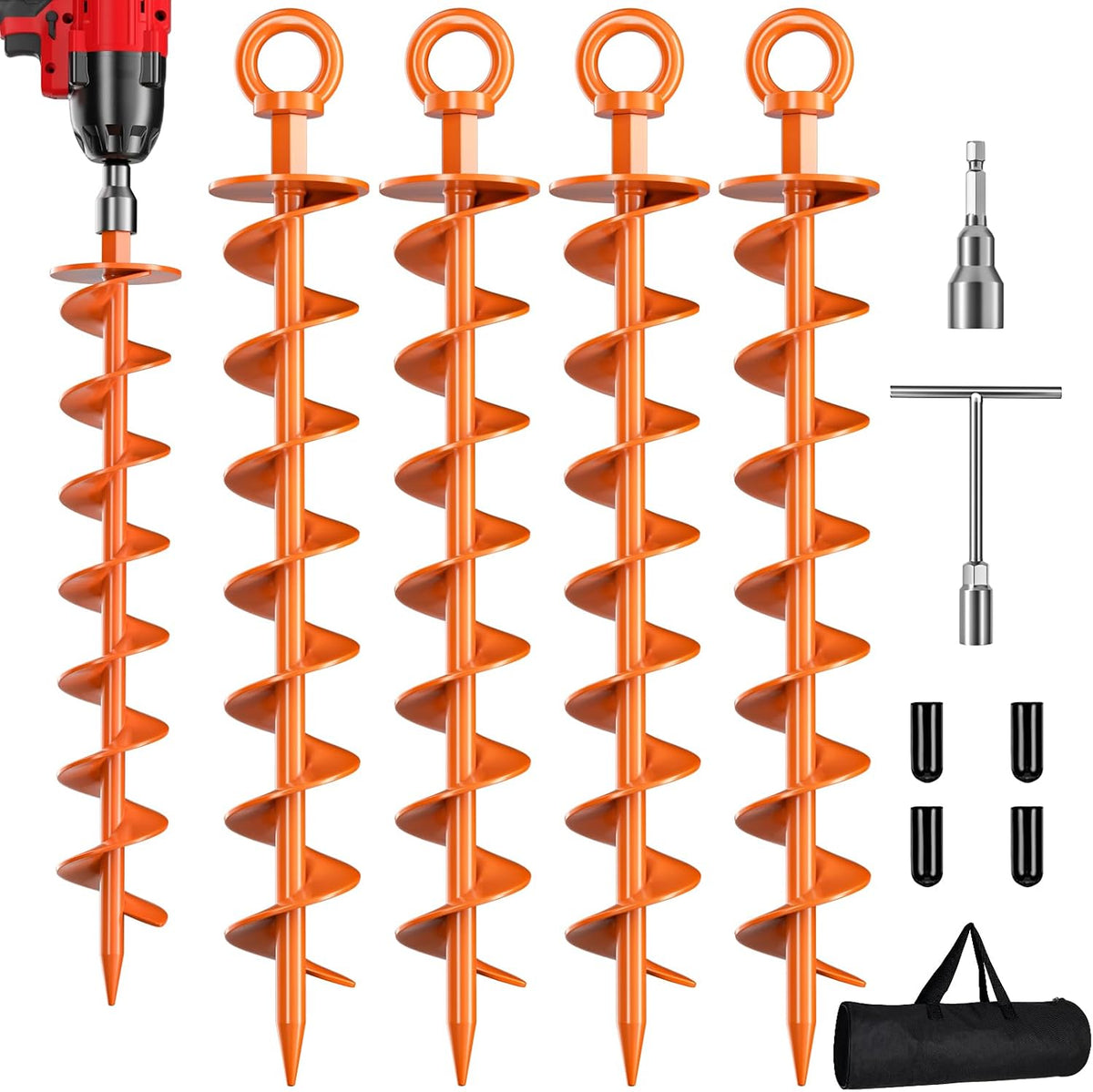 🔥Hot Sale 49% OFF🔥Heavy-Duty Spiral Ground Anchor Kit