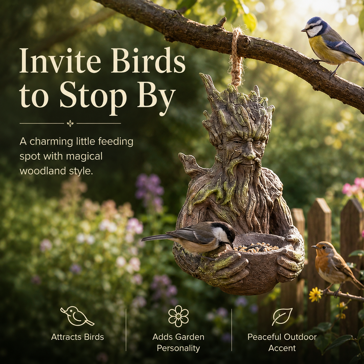 🐦Tree Spirit Bird Feeder – Magical Garden Hanging Decor