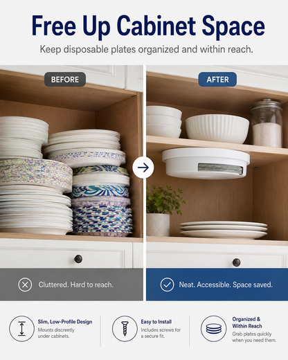 💥New Arrivals Sale 49% OFF💥Under Cabinet Paper Plate Dispenser