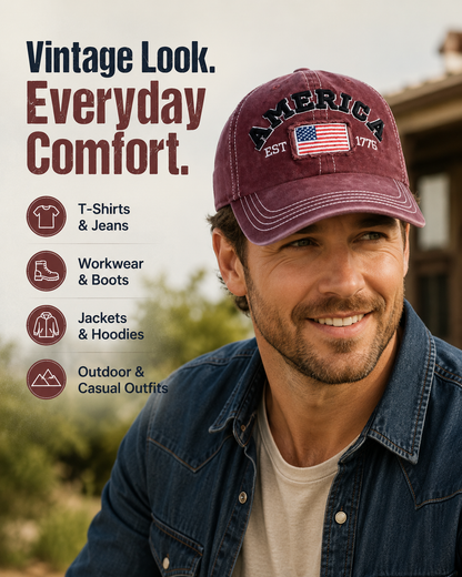 🔥Hot Sale 50% OFF🔥Vintage American-Style Commemorative Cap