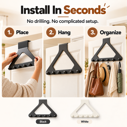 🔥Hot Sale🔥6-Hook Over the Door Organizer