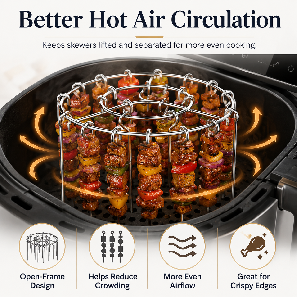 🔥Air Fryer Skewer Rack - Make fun, simple meals at home