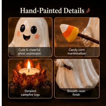 🔥LAST DAY 50% OFF👻 Ghost Roasting Marshmallow Tea Light Holder 🔥