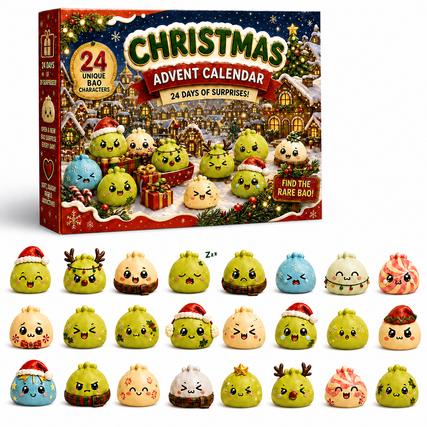 🔥Limited time 50% OFF —🎄 24 Days of Squishy Christmas Surprises