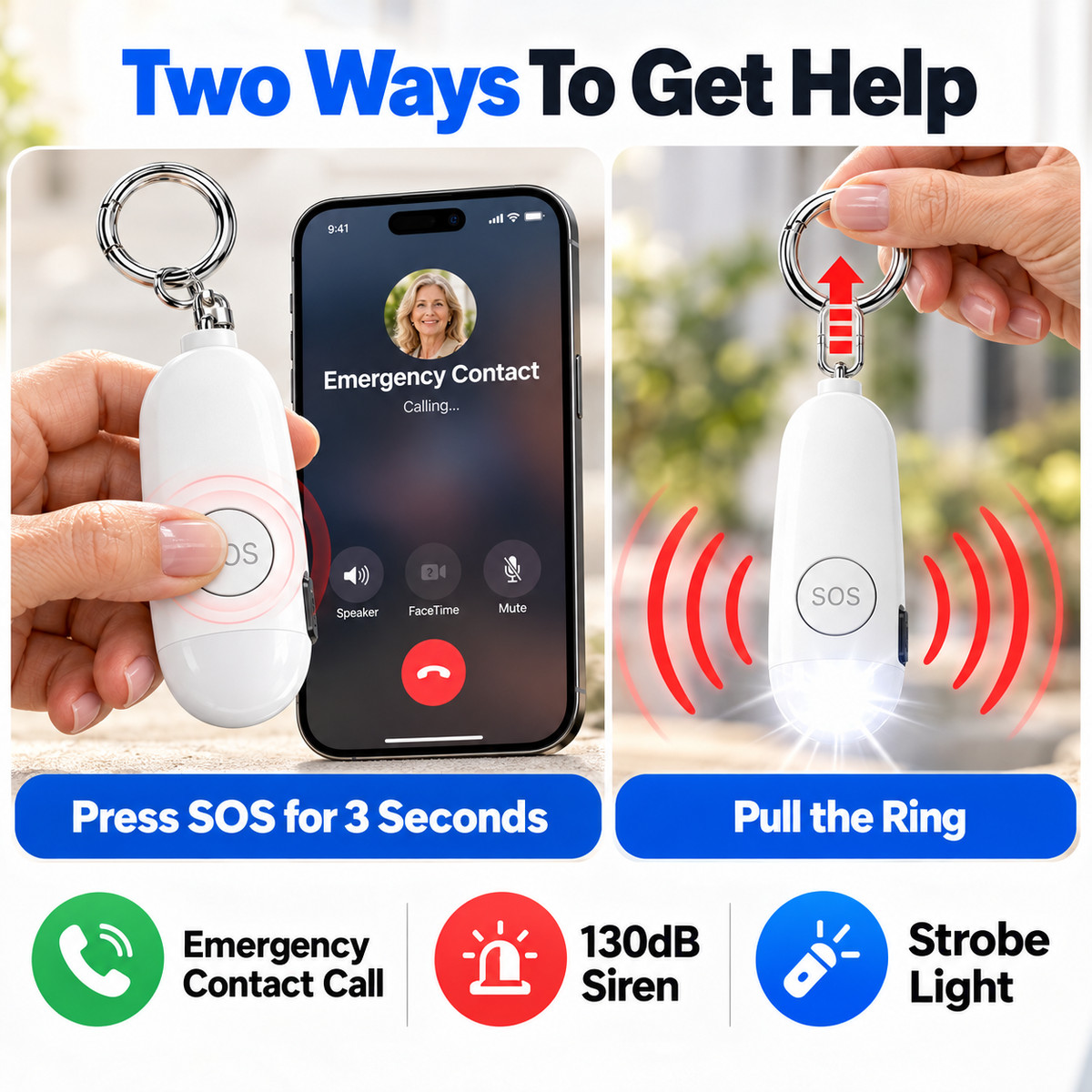 🚨Smart Personal Safety Alarm with Emergency Call & Location Sharing